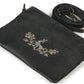 Black Beauty Minimal Embroidery Lederhosen Handbag