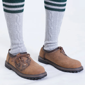 Rustic Brown Trachten Shoes for Men with Traditional Charm