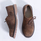 Luxurious Side Lace Brown Leather Bavarian Shoes