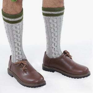 Traditional Brown Haferl Shoes for Men