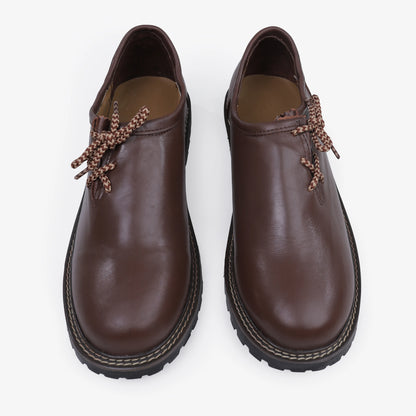 Traditional Brown Haferl Shoes for Men