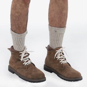 Brown Suede Lederhosen Boots for Men