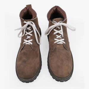 Brown Suede Lederhosen Boots for Men