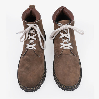 Brown Suede Lederhosen Boots for Men