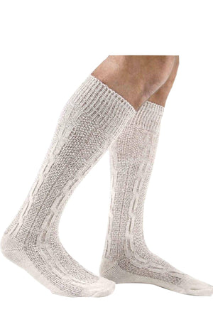 Classic White Knee-High Socks for Lederhosen
