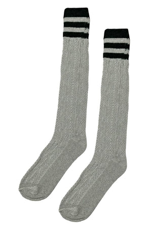 Traditional Grey Lederhosen Socks for Oktoberfest
