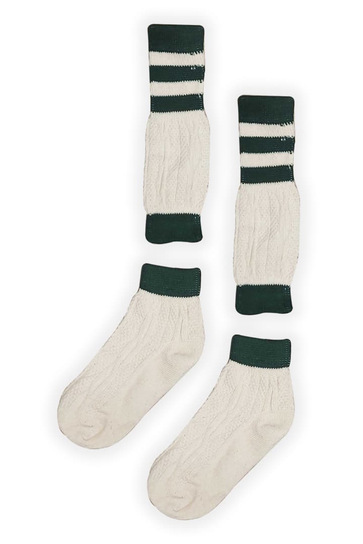Cozy and Stylish Bavarian Lederhosen Socks in Off-White