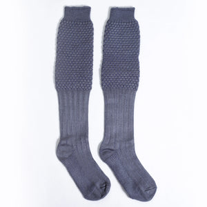 Fashionable Gray Kee High Bavarian Men Socks