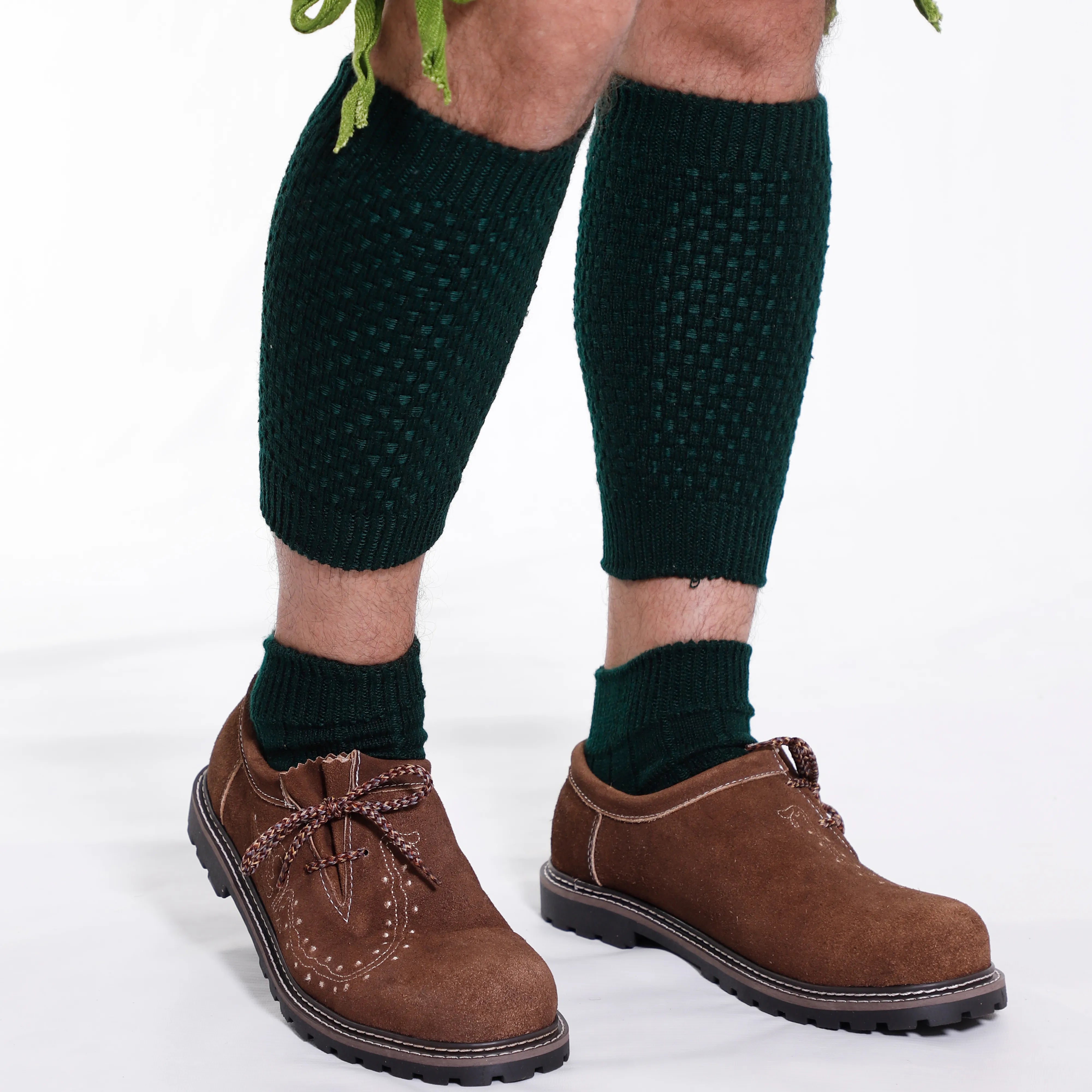 Dark Green Elegant Folklore Socks in Bavarian Charm L / Green Dark Green Elegant Folklore Socks in Bavarian Charm L / Green