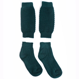 Dark Green Elegant Folklore Socks in Bavarian Charm