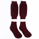 Royal Maroon Charming Folklore Socks for Oktoberfest