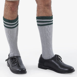 Grey Marl Lederhosen Knee Socks Men