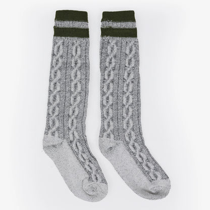 Grey Marl Lederhosen Knee Socks Men