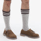 Beige Brown Lederhosen Knee Socks Men