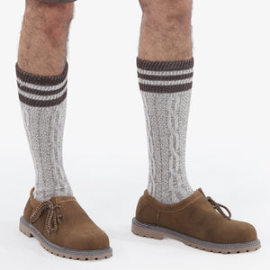 Beige Brown Lederhosen Knee Socks Men