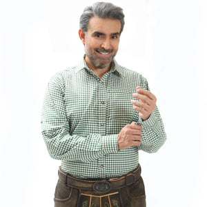 German Alpine Green Slim Fit Shirt for Oktoberfest