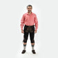 Deep Red Men's Shirt with Understated Checkered Pattern