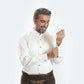 Men's White Shirt With Classic Pleats
