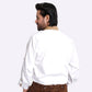 Men's Trachten Shirt Classic German White with Patch Detailing