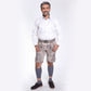 White Bavarian Lederhosen Shirt with Traditional Pocket Design