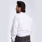 Trachten Shirt White with Gray Trim