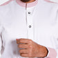 Bavarian Lederhosen Shirt Pink White Traditional