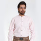 Men Trachten Shirt Classic Light Pink Lined Bavarian