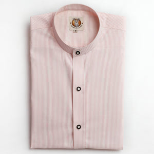 Men Trachten Shirt Classic Light Pink Lined Bavarian