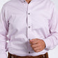 Men's Trachten Shirt Modern Fit Textured Pink German