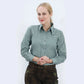 Traditional Green Checkered Shirt for Women Lederhosen