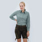 Traditional Green Checkered Shirt for Women Lederhosen