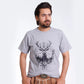 Traditional Gray T-Shirt with Wildlife Design