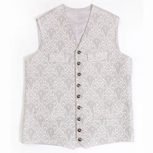 Modern Bucolic Charm Gray Lederhosens Waistcoat