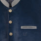 Men's Blue Suede Lederhosen Vest Coat