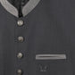 Black Woven Lederhosen Vest Men