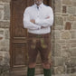 Bavarian Style Lederhosen Men in Cherry Brown