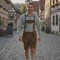Hazelnut Brown Oktoberfest Lederhosen Shorts with Suspenders