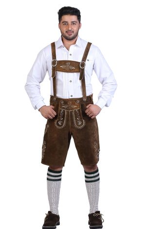 Unique Staggering Brown Lederhosen for Men